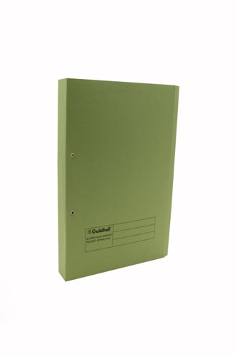 Exacompta Guildhall Heavyweight Transfer Spiral Pocket File Foolscap Green (Pack of 25) 211/6002