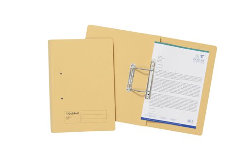 Exacompta Guildhall Heavyweight Transfer Spiral File 420gsm Foolscap Yellow (Pack of 25) 211/7003 | Exacompta