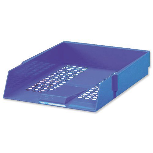 5 Star Office Letter Tray High-impact Polystyrene Foolscap Blue | VOW