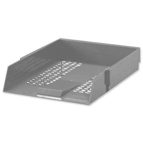 5 Star Office Letter Tray High-impact Polystyrene Foolscap Grey | VOW