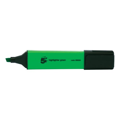 5 Star Office Highlighter Chisel Tip 1-5mm Line Green (Pack of 12)