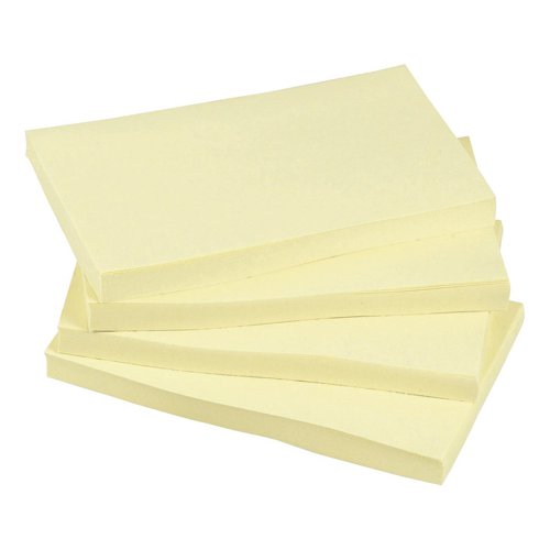 5 Star Office Re-Move Notes Repositionable Pad of 100 Sheets 76x127mm Yellow (Pack of 12)