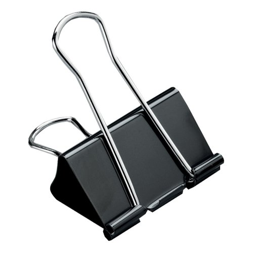 5 Star Office Foldback Clips 19mm Black (Pack of 12)