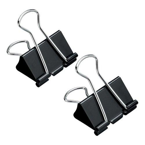 5 Star Office Foldback Clips 32mm Black (Pack of 12)