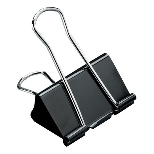 5 Star Office Foldback Clips 41mm Black (Pack of 12)