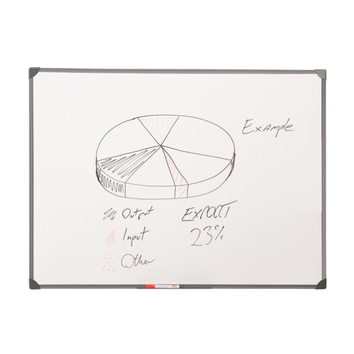 5 Star Office Drywipe Non-Magnetic Board with Fixing Kit and Detachable Pen Tray 1200x900mm