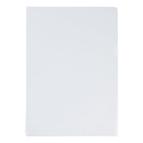 5 Star Office Folder Embossed Cut Flush Polypropylene Thumb Hole 90 Micron A4 Clear (Pack of 100)