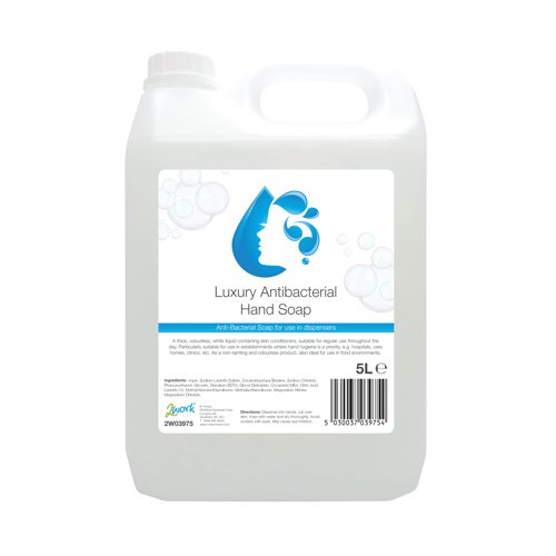 2work Conditioning Antibacterial Handwash 5 Litre Bulk Bottle 2w03975