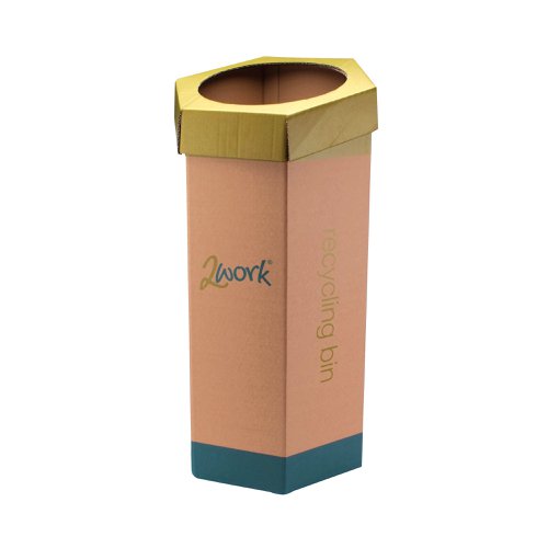 2Work Recycling Bin Green (Pack of 3) 2W04262 | VOW