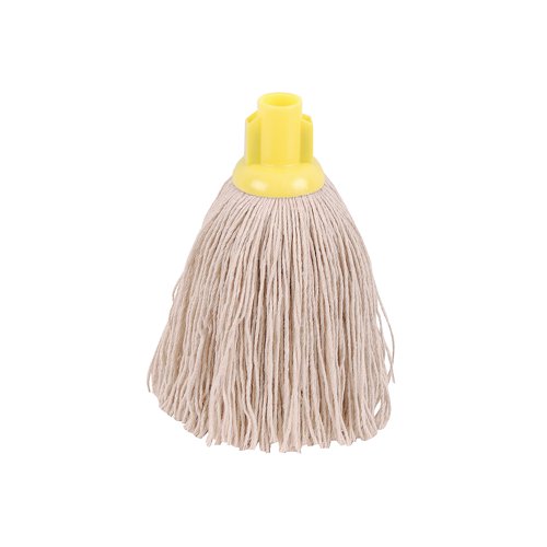 2Work Twine Rough Socket Mop 12oz Yellow (Pack of 10) 2W04294