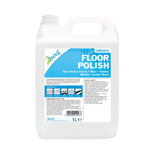 2Work Floor Polish 5 Litre 2W04610 | VOW