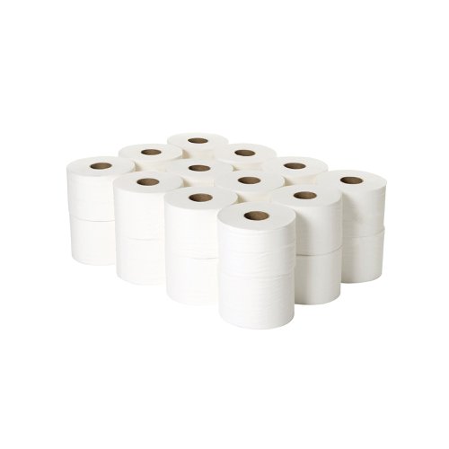 2Work Micro Twin Toilet Roll 2-Ply White 125m (Pack of 24) 2W06439 Toilet Tissue 2W06439