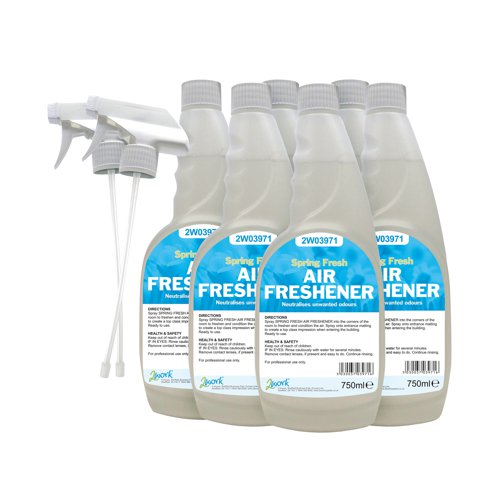 2Work Spring Air Freshener Trigger Spray 750ml (Pack of 6) 2W07248 | VOW