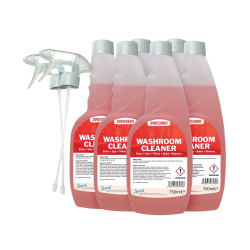 2Work Washroom Cleaner Trigger Spray 750ml (Pack of 6) 2W07249