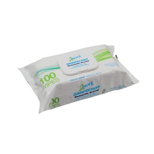 2Work Disinfectant Bactericidal Viricidal Wipes (Pack of 100) 2W07385 | VOW