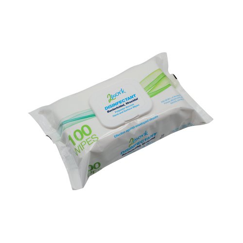 2Work Disinfectant Viricidal Hand And Surface Wipes (Pack of 100) 2W07385