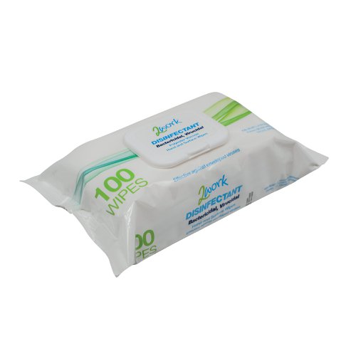 2Work Disinfectant Bactericidal Viricidal Wipes (Pack of 100) 2W07385