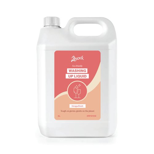 2Work Eco Washing Up Liquid 5L (Pack of 2) 2W10159