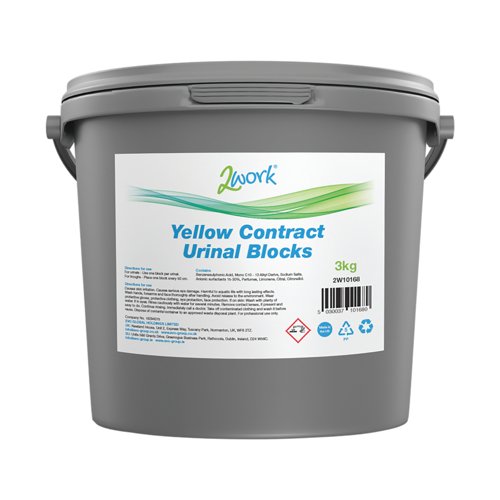 2Work Urinal Cubes 3 Kg Yellow (Pack of 150) 2W10168