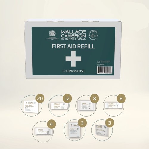 2Work Eco-Friendly 50 Person HSE First Aid Kit Refill 2W10246