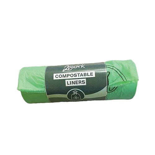 2Work Compostable Bin Liners 25L Pack of 500 2W10417