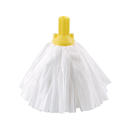 2Work Big White Mop Head Yellow Pack of 10 2W10495