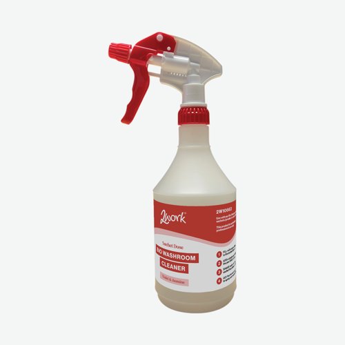 2Work Bio Washroom Cleaner Empty Trig Spray Bottle 750ml Red 2W10663