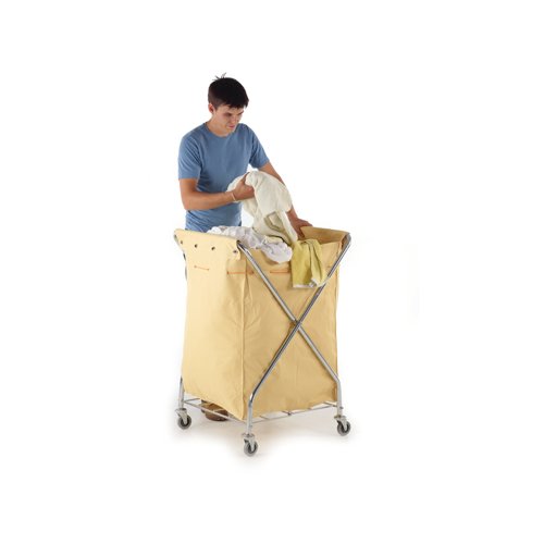 2Work Mobile Folding Laundry Trolley 685x590x1030mm 2W10764