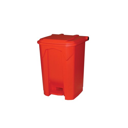 2Work Pedal Bin 50 Litre Red 2W10781