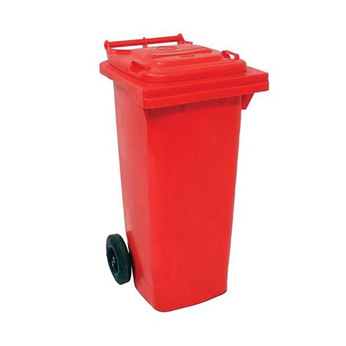 2Work Wheelie Bin 80 Litre Red 2W10856