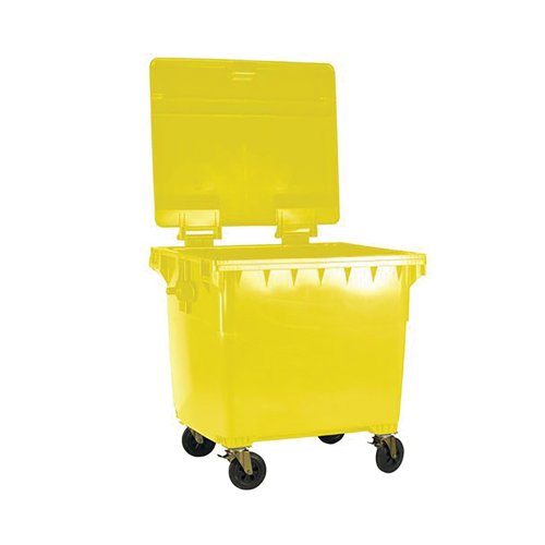 2Work Wheelie Bin 660 Litre Yellow 2W10865
