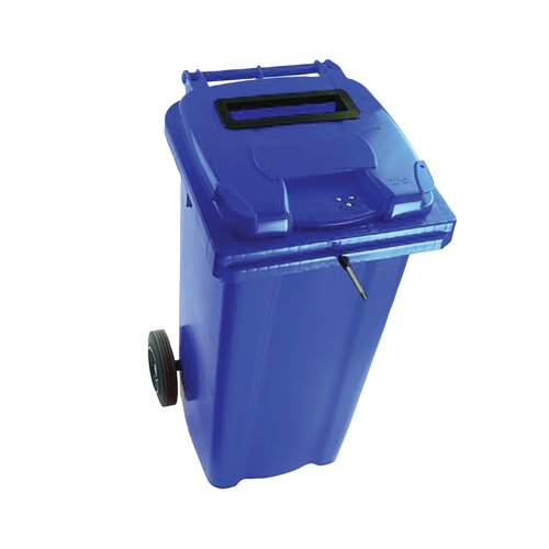 2Work Wheelie Bin Waste Slot Lid 120 Litre Blue 2W10871