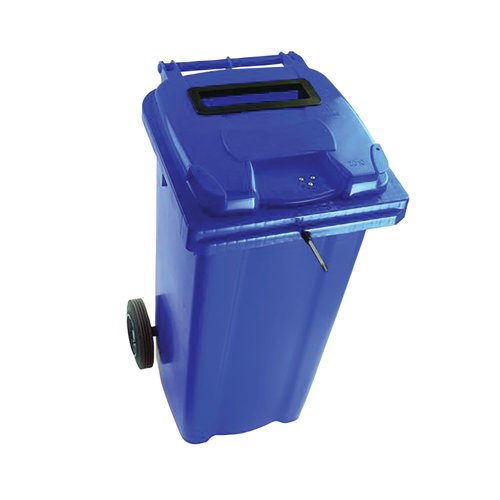 2Work Wheelie Bin Waste Slot Lid 240 Litre Blue 2W10880
