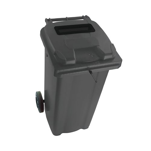 2Work Wheelie Bin Waste Slot Lid 240 Litre Grey 2W10882