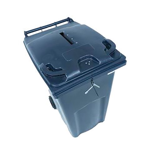 2Work Wheelie Bin Waste Slot Lid 360 Litre Grey 2W10886