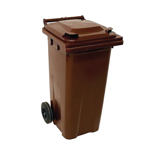 2Work Wheelie Bin 120 Litre Brown 2W10914