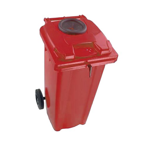 2Work Wheelie Bin 240 Litre with Bottle Bank Aperture and Lock 2W10933