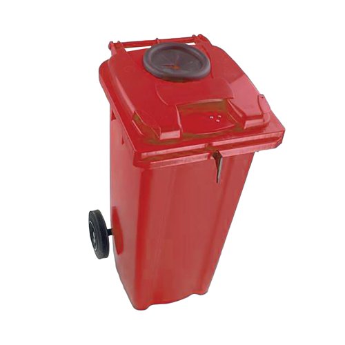 2Work Wheelie Bin 360 Litre with Bottle Bank Aperture and Lock 2W10937