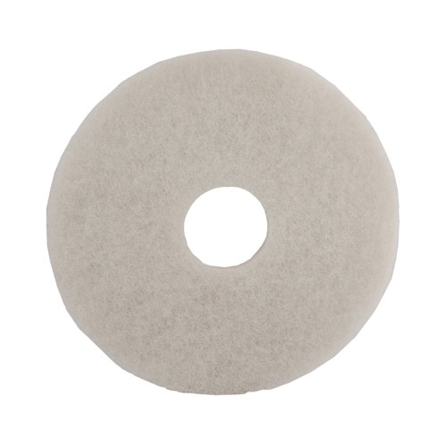 2Work Floor Pad Standard 17 Inch White Pack of 5 2W13500
