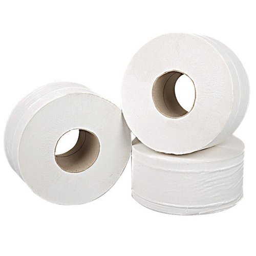 2Work Mini Jumbo Toilet Roll 2-Ply White 92mmx200m Core 76mm (Pack of 12) 2W70323 | VOW