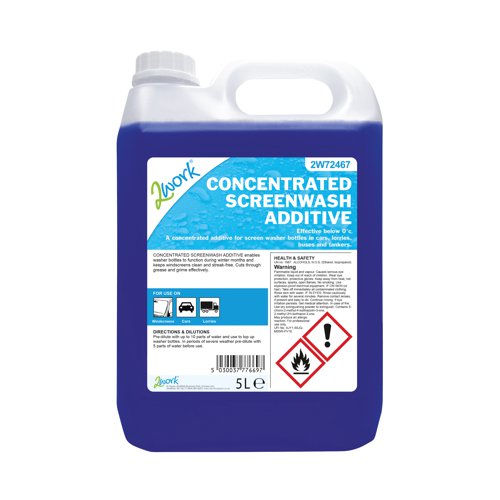 2Work Screen Wash Additive Concentrated Formula 5 Litre 2W72467