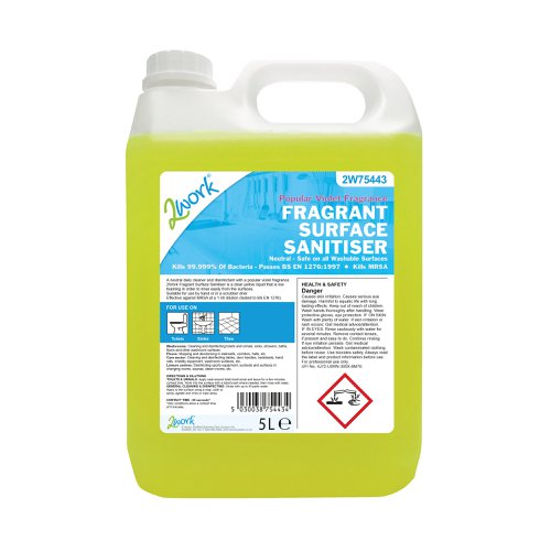 2Work Fragrant Surface Sanitiser 5 Litre 2W75443