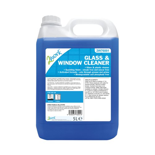 2Work Glass and Window Cleaner 5 Litre 2W76001