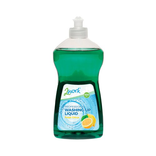 2Work Washing Up Liquid Fresh Citrus 500ml (Pack of 12) 2W77762 | VOW