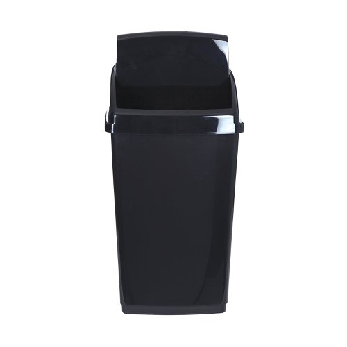 2Work Swing Top Bin 30 Litre Black RB02383