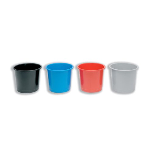 5 Star Office Waste Bin Polypropylene 14 Litre Capacity 304x254mm Black