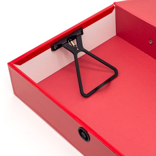 5 Star Office Box File Foolscap Red (Pack of 5)