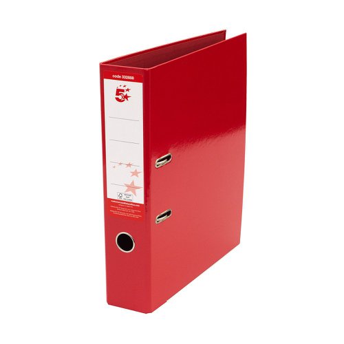 5 Star Office Lever Arch File Foolscap Red (Pack of 10) | VOW