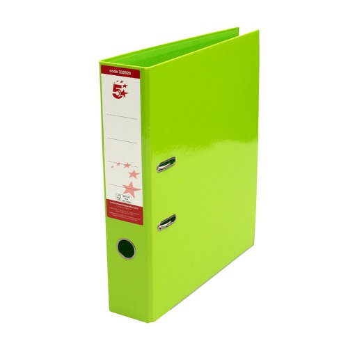 5 Star Office Lever Arch File Foolscap Green (Pack of 10) | VOW