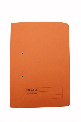 Exacompta Guildhall Pocket Spiral File 285gsm Orange (Pack of 25) 347-ORGZ